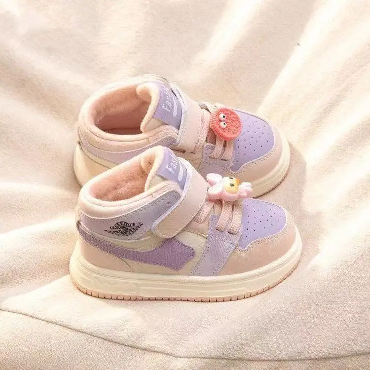 Baby Shoes 2025 Autumn and Winter Velvet Sports Shoes for Men and Women Cotton Shoes Soft Sole Baby Toddler Shoes Casual High-Top Sneakers — feature 11