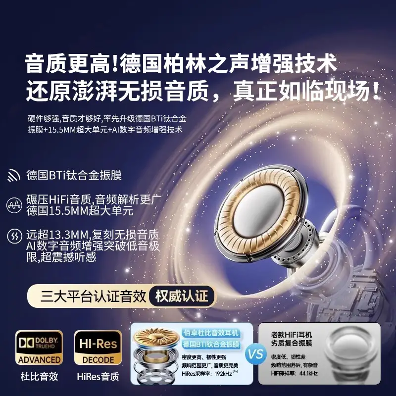 [Hot-Selling E-Commerce Product] Bluetooth Headset Ear Clip Type Wireless Air Bone Conduction Ultra-Long Battery Life for Sports Running and Calling