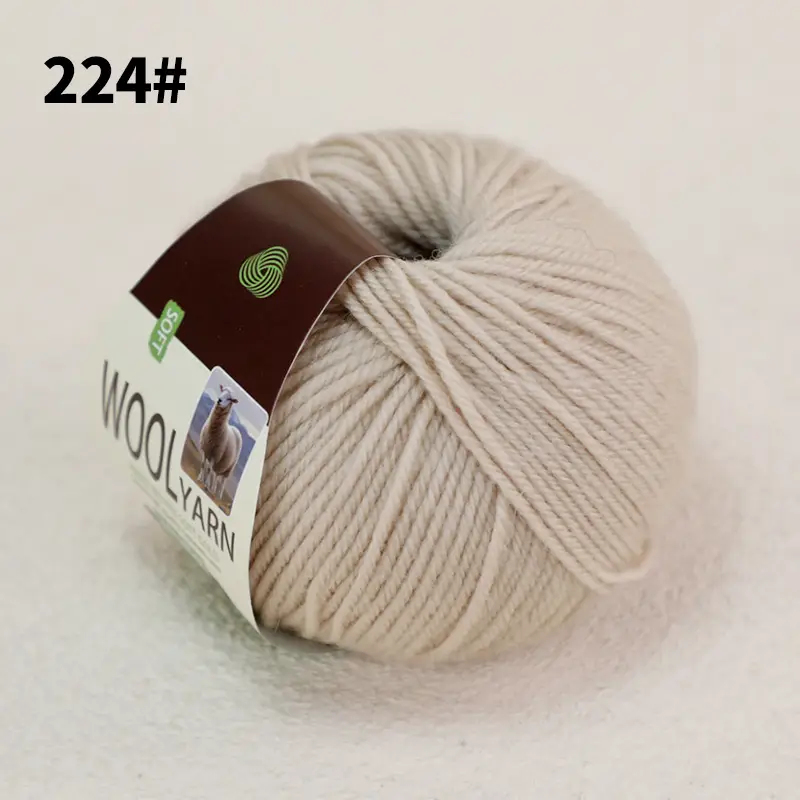100% Wool Thread Medium Thick All Wool Thread Hand Knitted Sweater Thread Kidsren's Wool Hook Hat Scarf Thread Wholesale