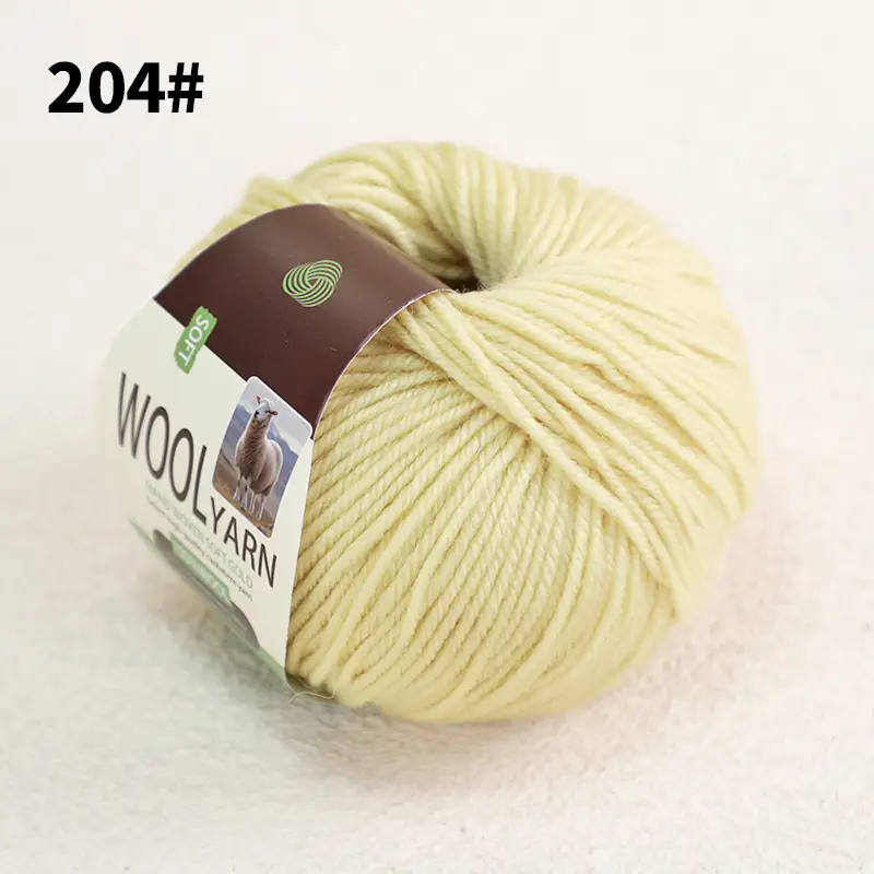 100% Wool Thread Medium Thick All Wool Thread Hand Knitted Sweater Thread Kidsren's Wool Hook Hat Scarf Thread Wholesale