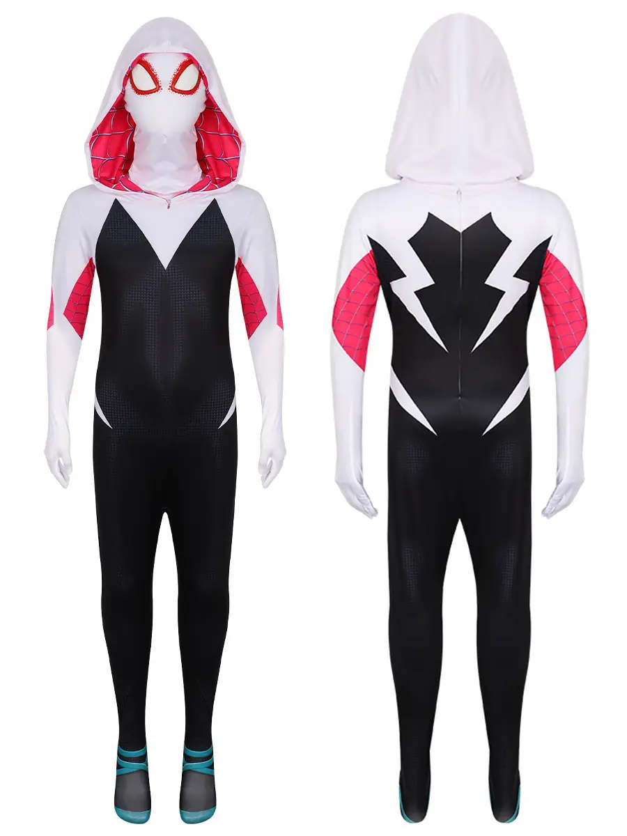 Cross-Border Parallel Universe Gwen Spider Bodysuit Cos Clothes Kidsren Adult Cosplay Costume Jumpsuit - Image 16