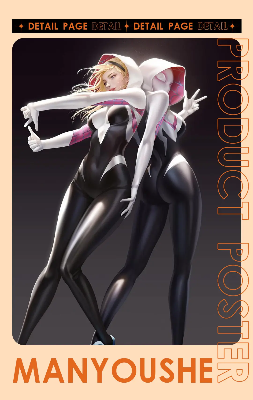Cross-Border Parallel Universe Gwen Spider Bodysuit Cos Clothes Kidsren Adult Cosplay Costume Jumpsuit — feature 3