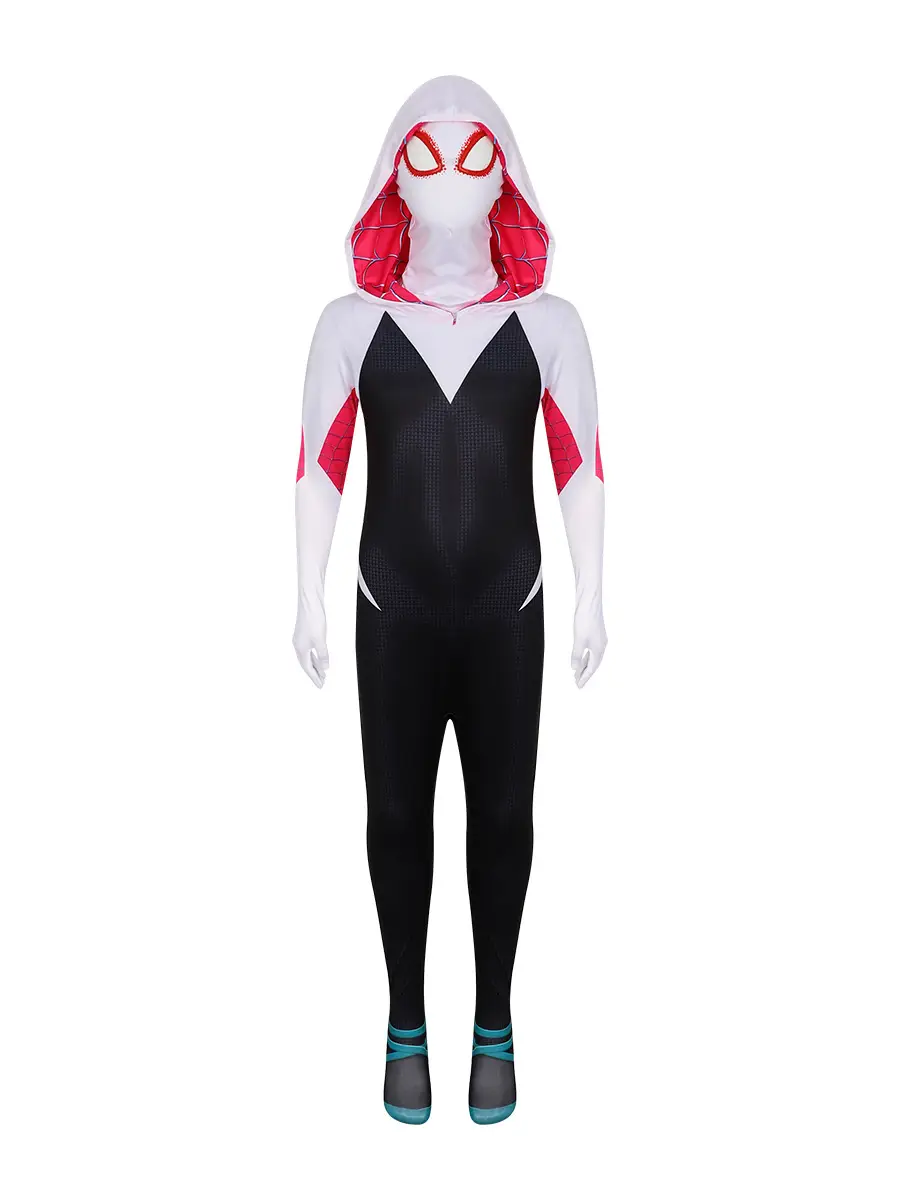 Cross-Border Parallel Universe Gwen Spider Bodysuit Cos Clothes Kidsren Adult Cosplay Costume Jumpsuit - Image 3