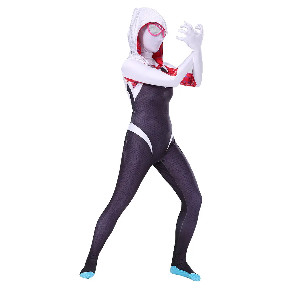 Cross-Border Parallel Universe Gwen Spider Bodysuit Cos Clothes Kidsren Adult Cosplay Costume Jumpsuit - Image 5