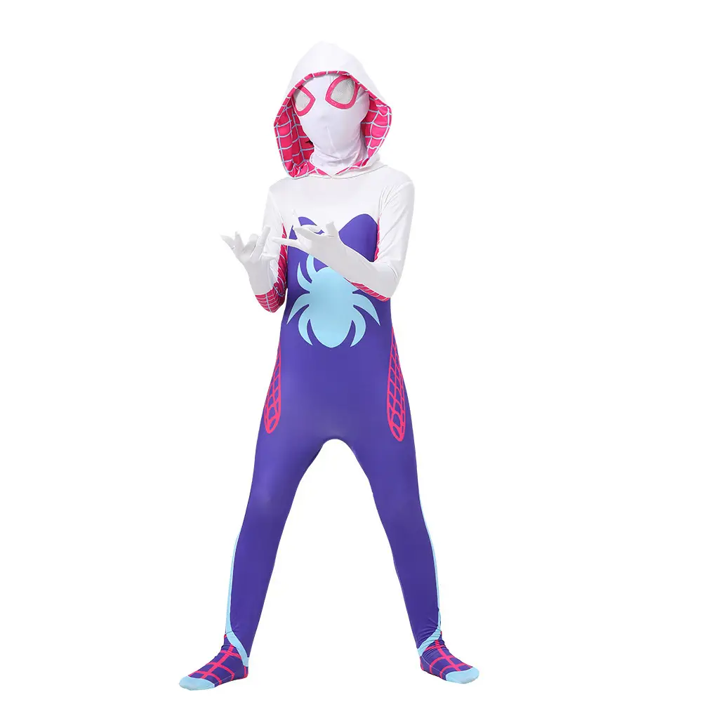 Cross-Border Parallel Universe Gwen Spider Bodysuit Cos Clothes Kidsren Adult Cosplay Costume Jumpsuit - Image 8