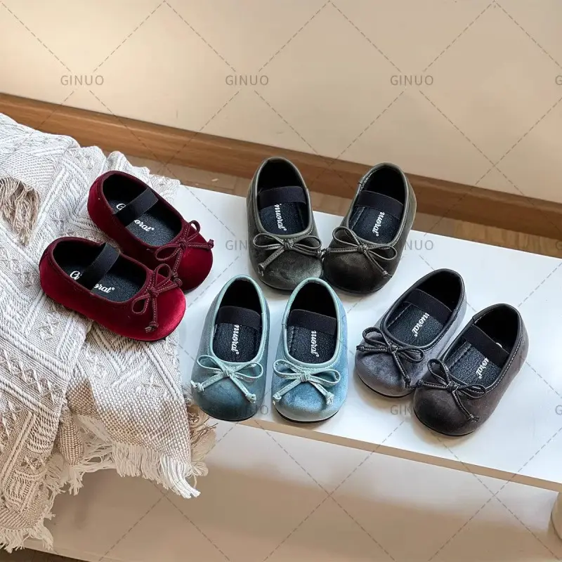 Korean Style Soft Sole Baby Shoes Maroon