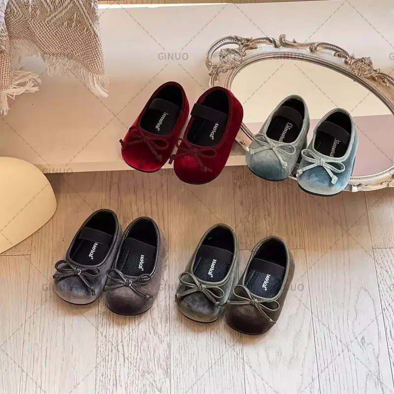 Korean Style Soft Sole Baby Shoes Maroon