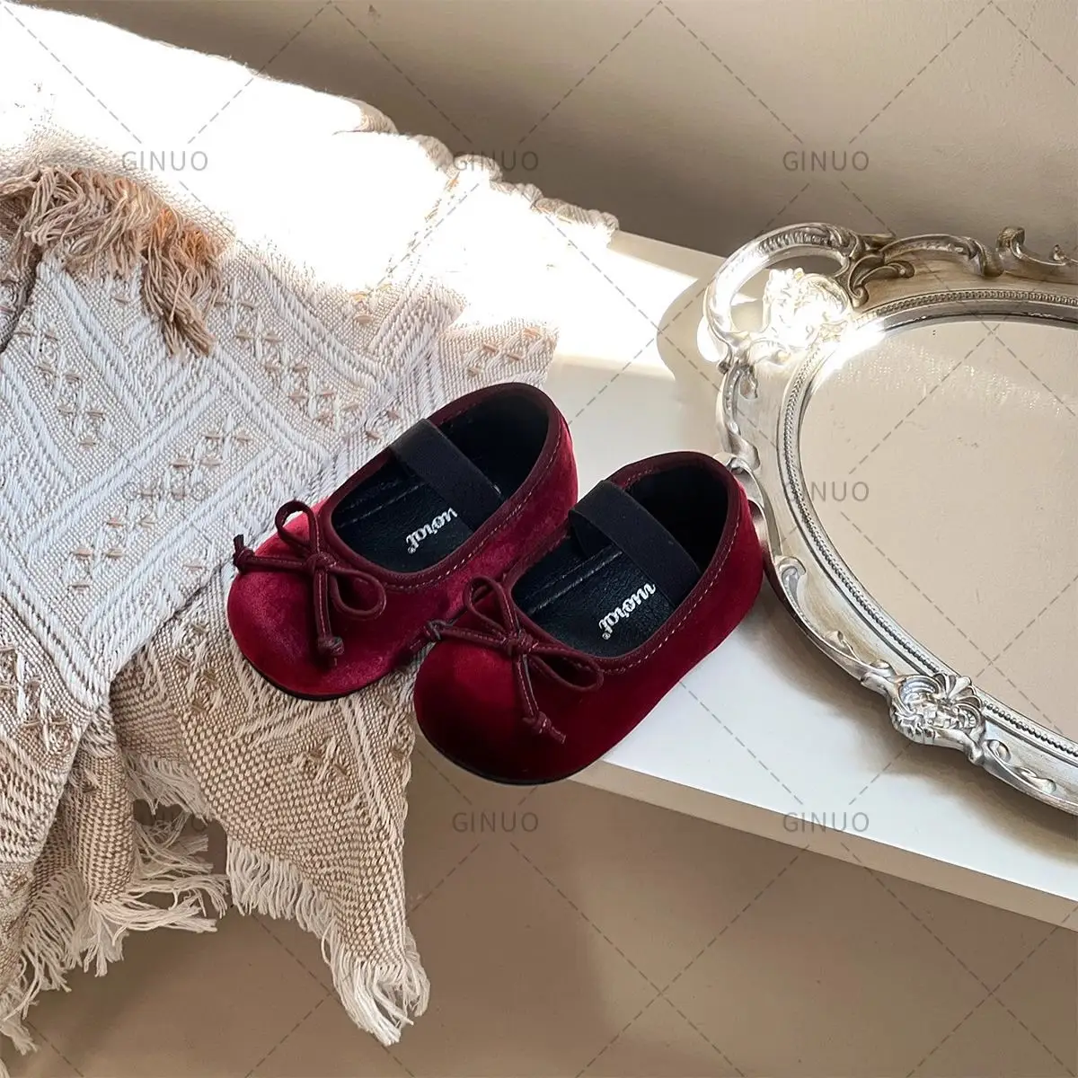 Korean Style Soft Sole Baby Shoes Maroon — feature 6