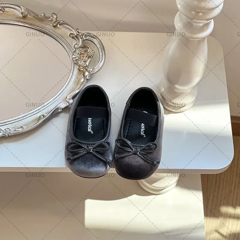Korean Style Soft Sole Baby Shoes Maroon