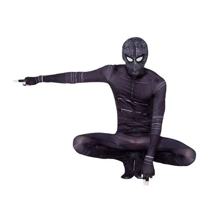 Miles Morales Spider-Man Cosplay Adult Costume Halloween Spider-Man Tights — feature 12