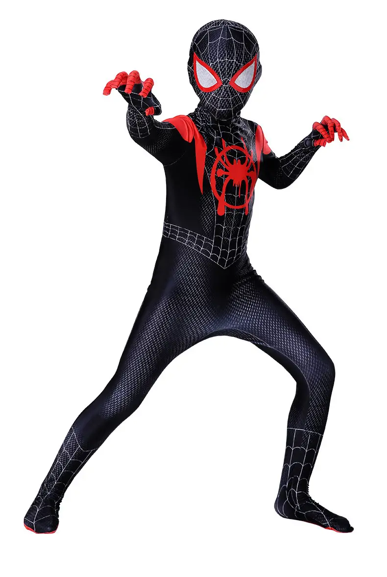 Miles Morales Spider-Man Cosplay Adult Costume Halloween Spider-Man Tights — feature 33