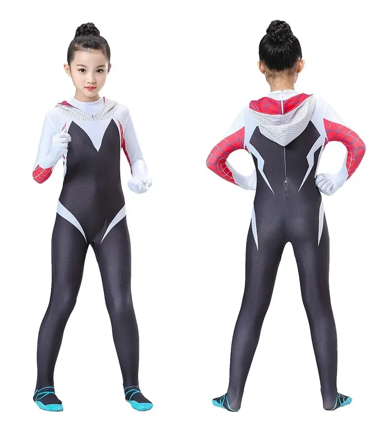 Miles Morales Spider-Man Cosplay Adult Costume Halloween Spider-Man Tights — feature 5