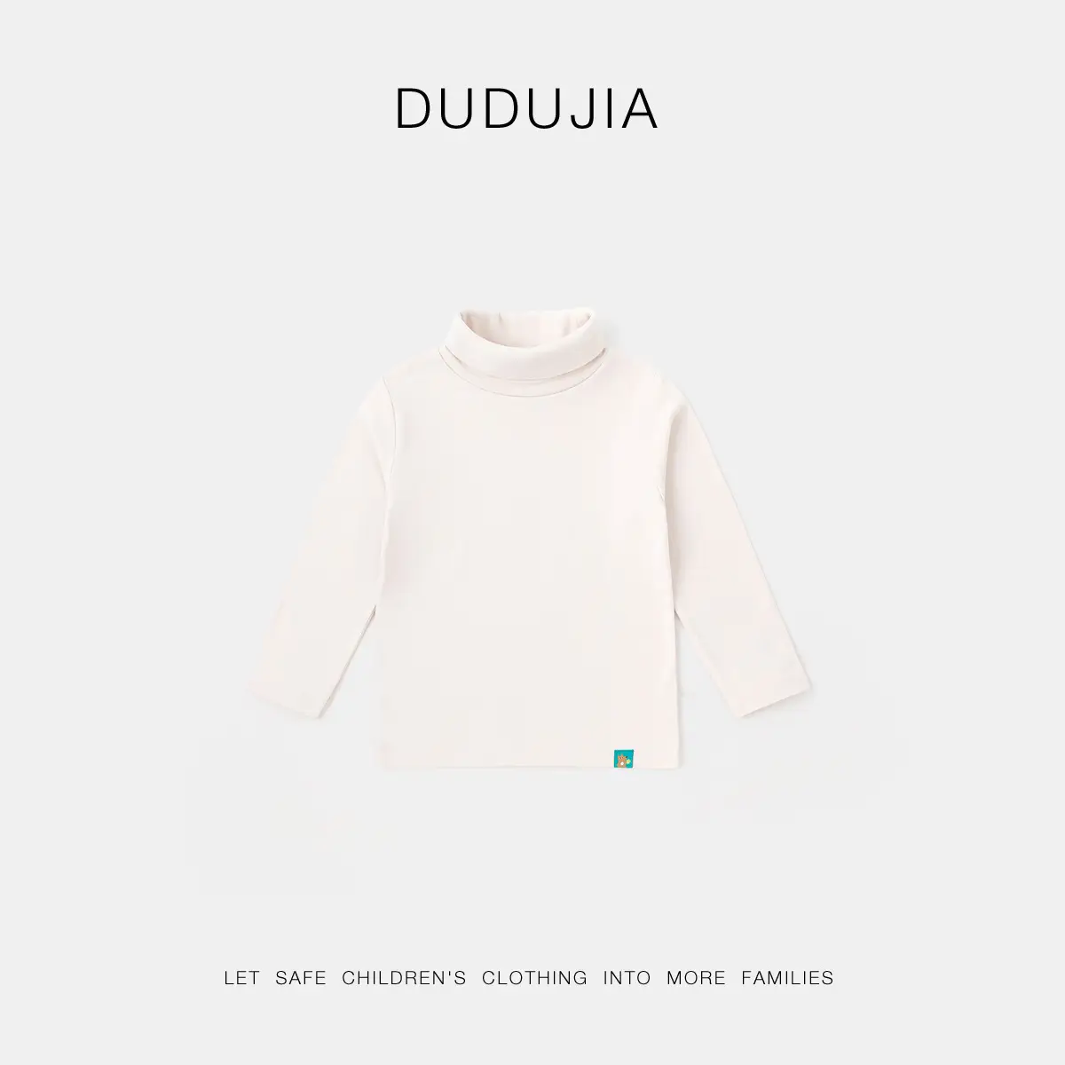 Dudu Kids Half-Turtleneck T-Shirt Purple Beige - Image 11