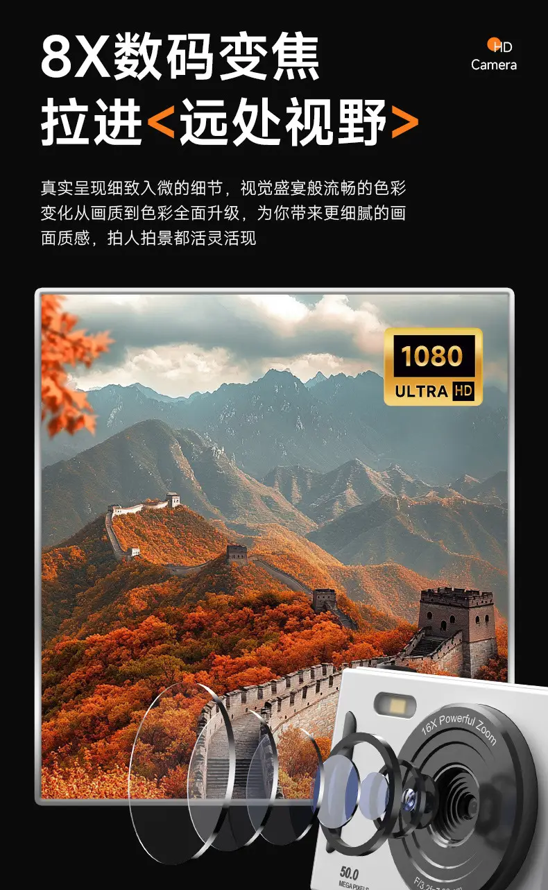 Cross-Border New High-Definition Digital Camera Ccd Student Party Campus Card Machine Photo and Video Retro Travel Gift — feature 3