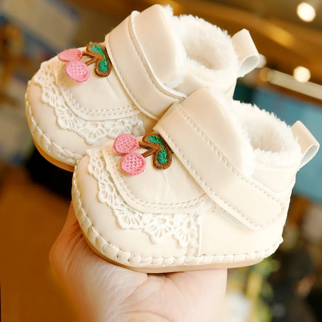 Baby Shoes Fleece Lined Winter Non-Slip 0-1Yr