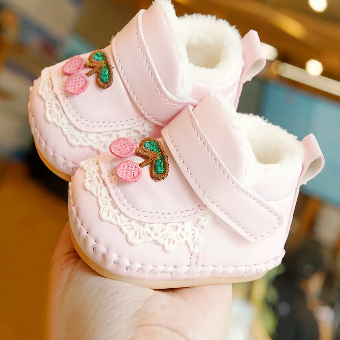 Baby Shoes Fleece Lined Winter Non-Slip 0-1Yr