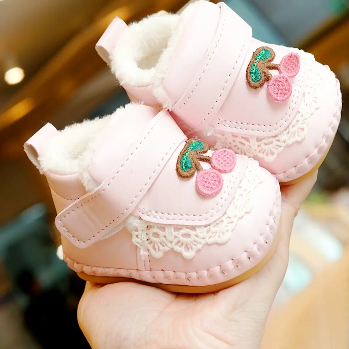 Baby Shoes Fleece Lined Winter Non-Slip 0-1Yr