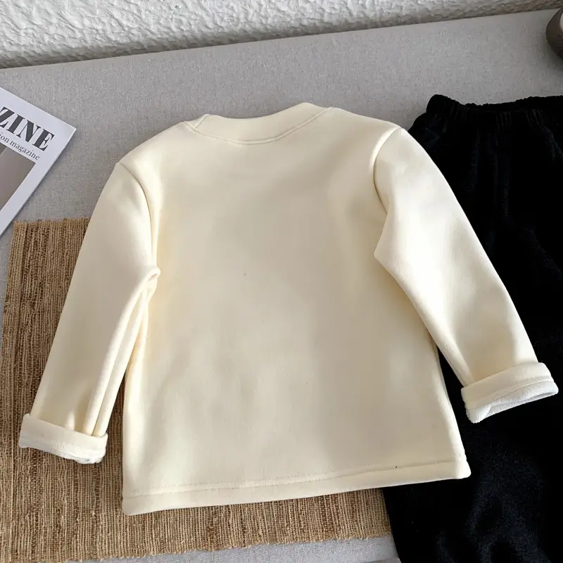 2025 Fleece Lined Black Long Sleeve T-Shirt Medium — feature 11