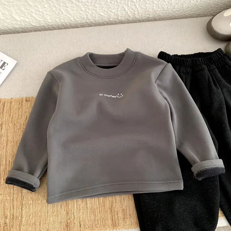 2025 Fleece Lined Black Long Sleeve T-Shirt Medium — feature 13