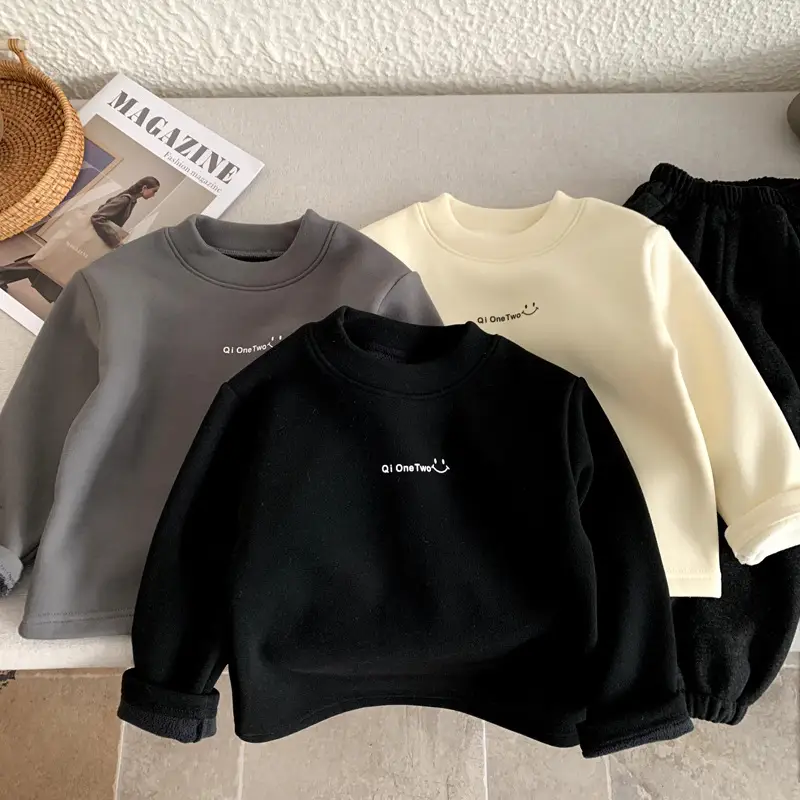 2025 Fleece Lined Black Long Sleeve T-Shirt Medium — feature 2