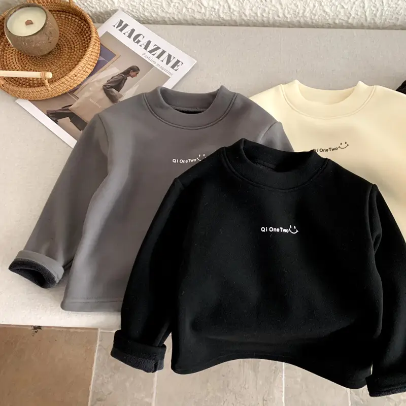 2025 Fleece Lined Black Long Sleeve T-Shirt Medium — feature 3