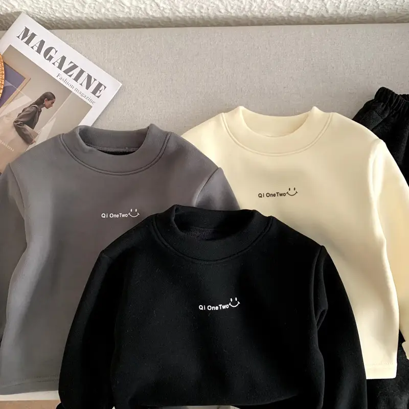 2025 Fleece Lined Black Long Sleeve T-Shirt Medium — feature 5