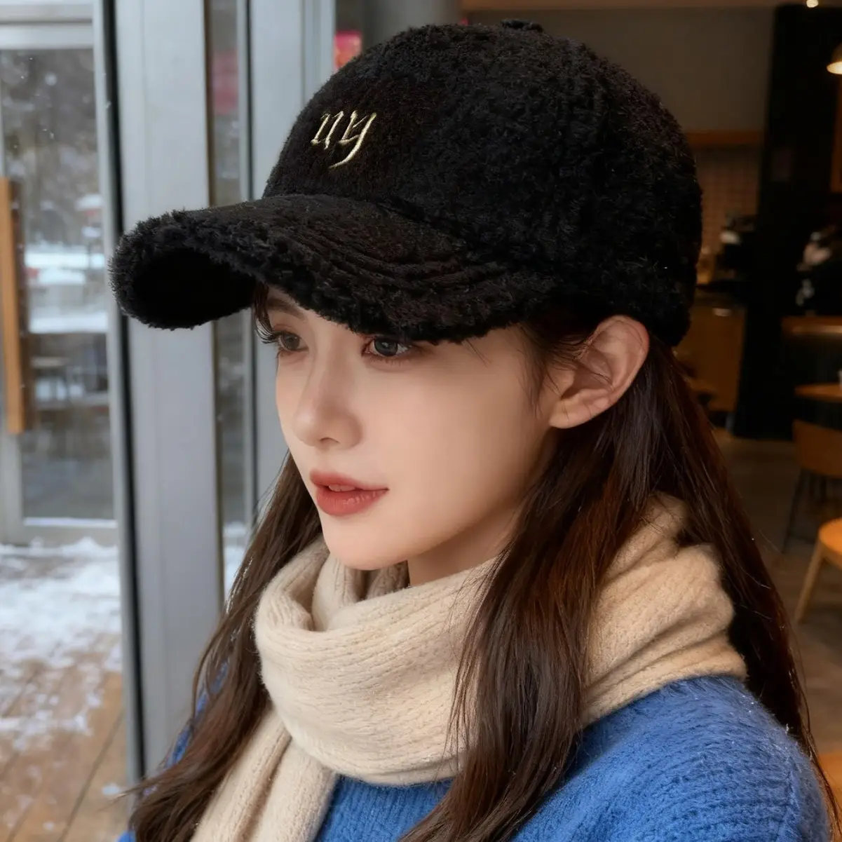 Winter Warm Plush Baseball Cap for Women Men Fleece Cap - Image 9