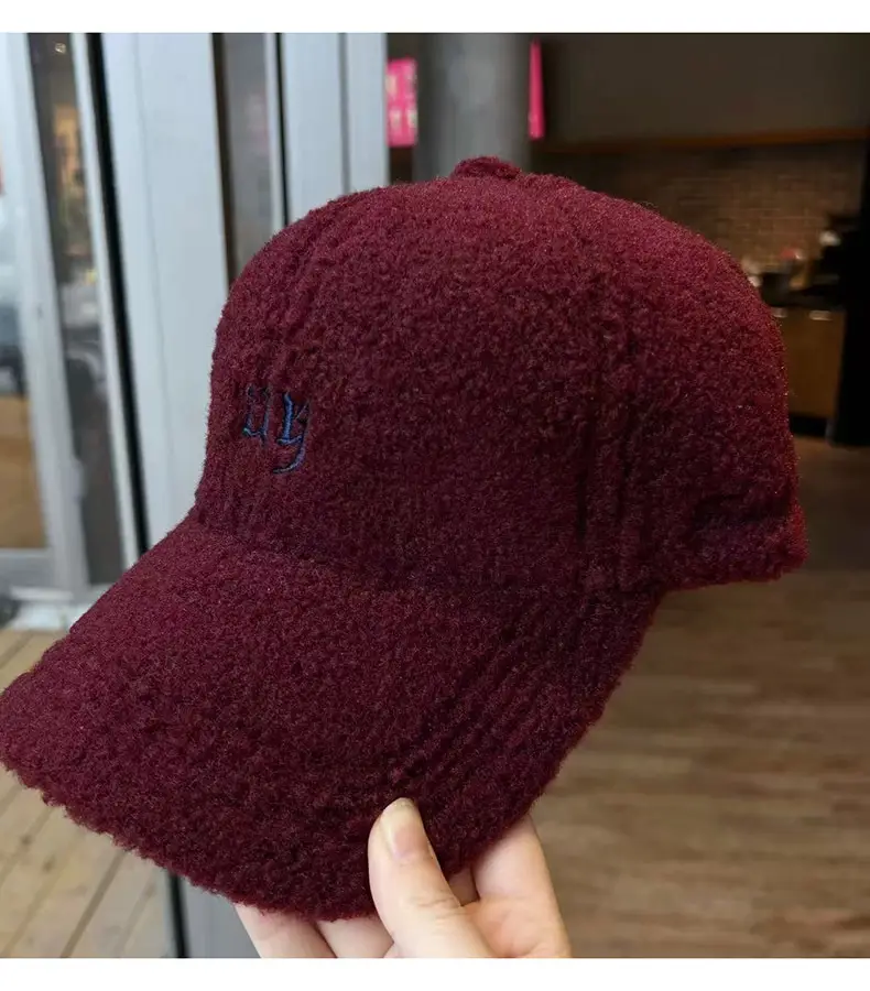 Winter Warm Plush Baseball Cap for Women Men Fleece Cap — feature 11