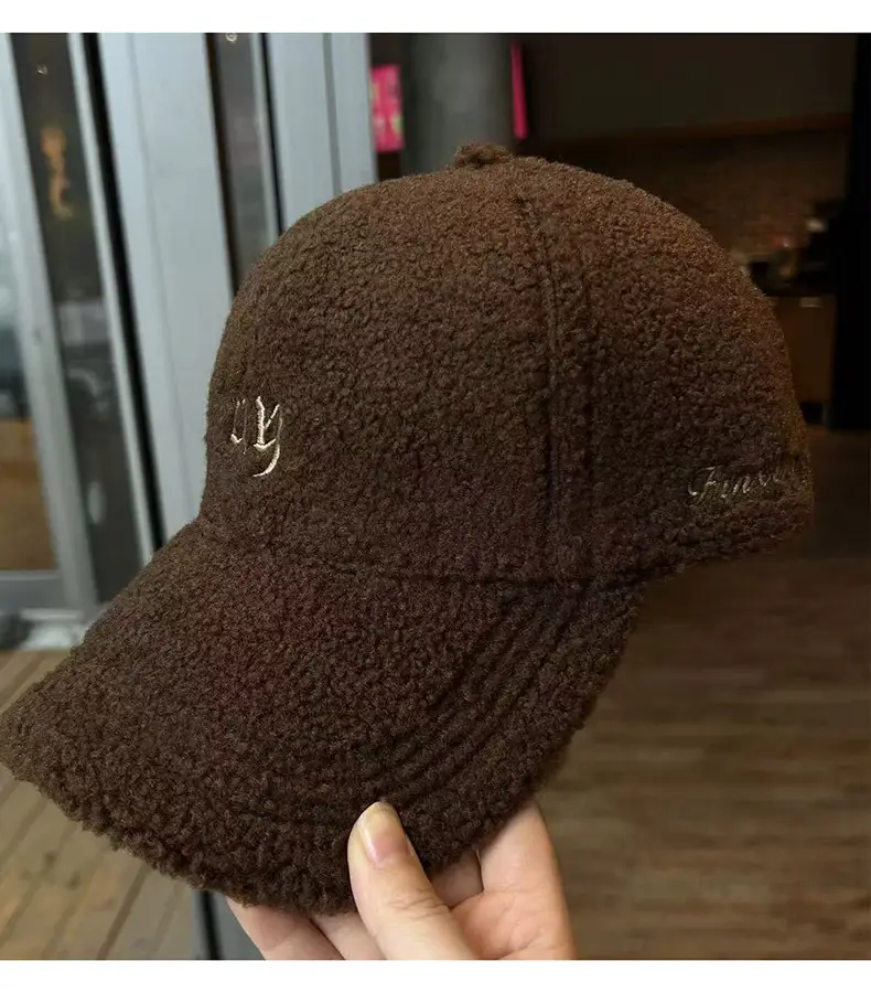 Winter Warm Plush Baseball Cap for Women Men Fleece Cap — feature 12