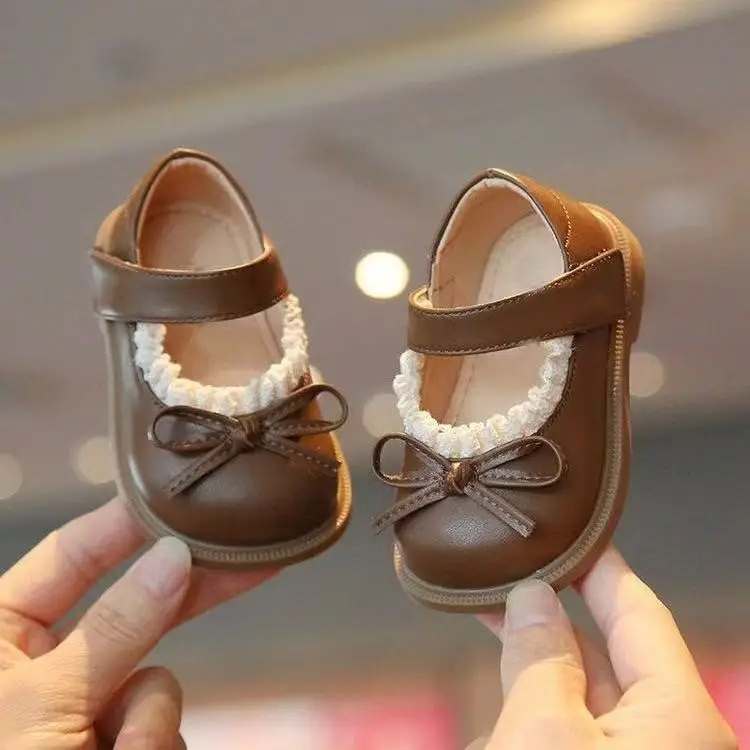 White Pearl Bow Baby Toddler Shoes 2025