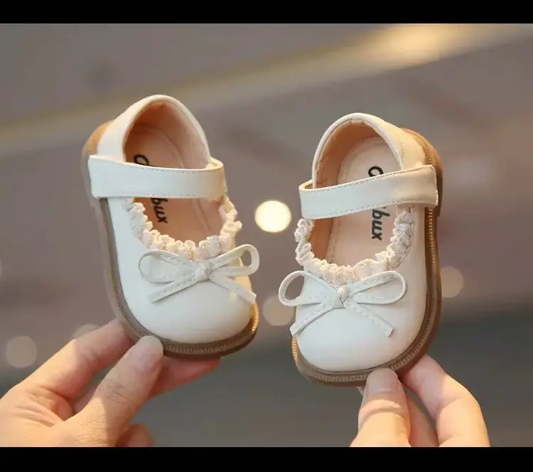 White Pearl Bow Baby Toddler Shoes 2025 — feature 5
