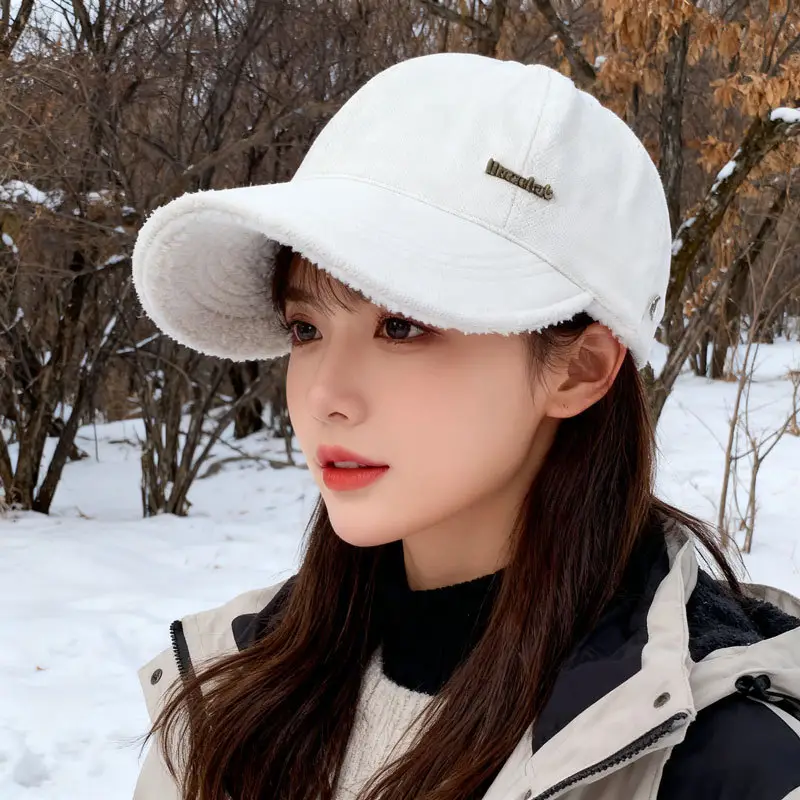 Fleece Lined Fisherman's Cap Women Red 56x62cm - Image 5