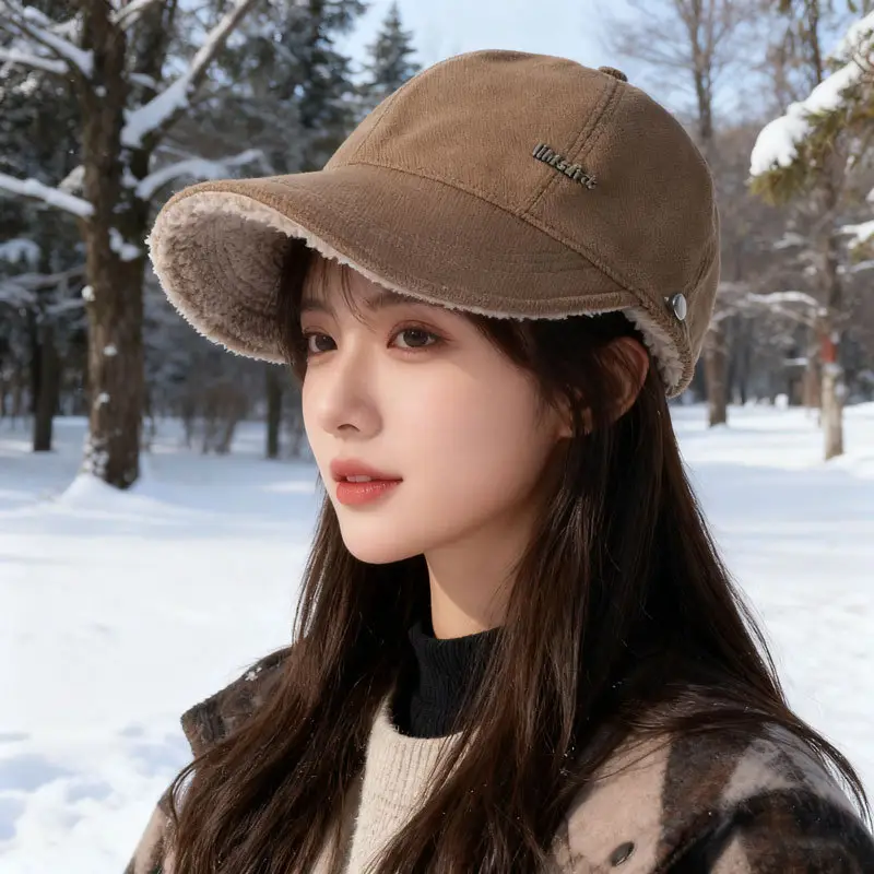 Fleece Lined Fisherman's Cap Women Red 56x62cm — feature 16