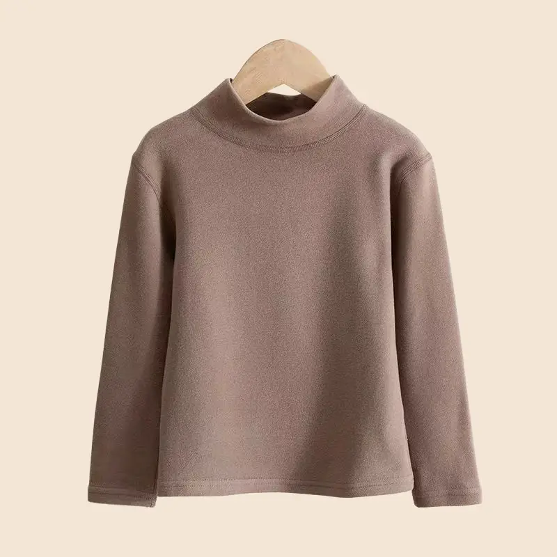 Girls' White Thermal Half-Turtleneck Shirt Medium Large - Image 8