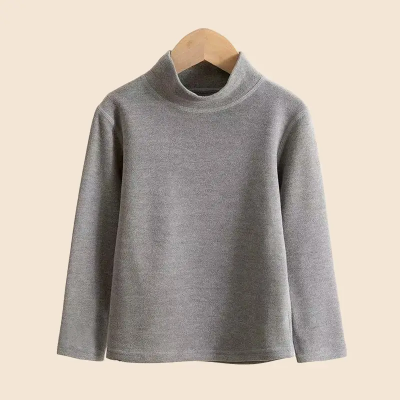 Girls' White Thermal Half-Turtleneck Shirt Medium Large - Image 10