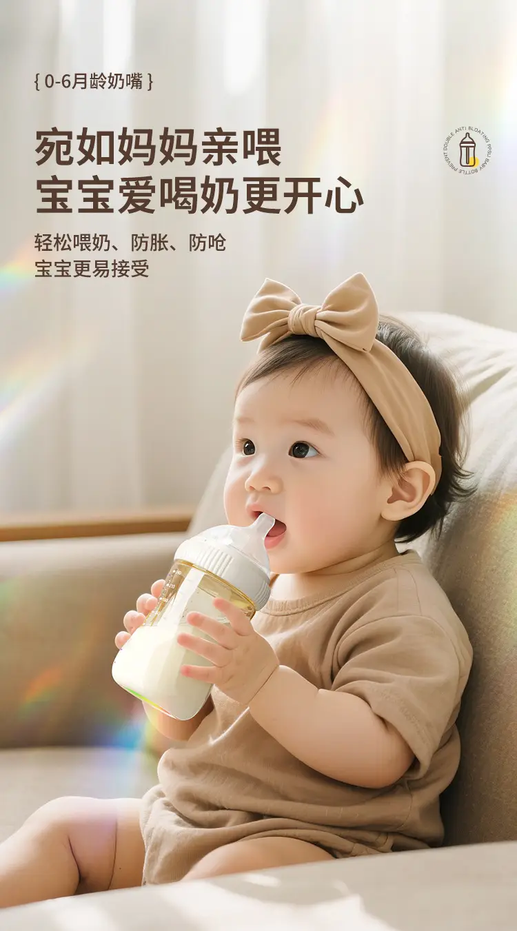 Drill Bottle Ppsu Newborn Baby Tilted Head Anti-Flatulence 0-3-6-12 Months Imitation Breast Milk Anti-Choking Milk Cup — feature 10