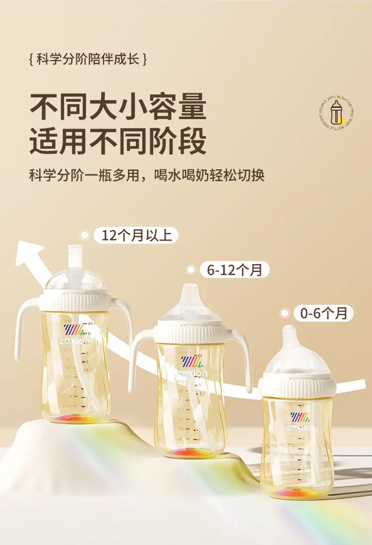 Drill Bottle Ppsu Newborn Baby Tilted Head Anti-Flatulence 0-3-6-12 Months Imitation Breast Milk Anti-Choking Milk Cup — feature 5