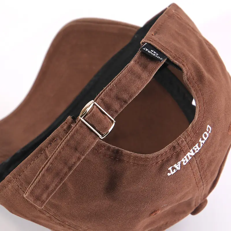 Brown Cotton Baseball Cap with "Dja Vu" Embroidery for Men Women - Image 9