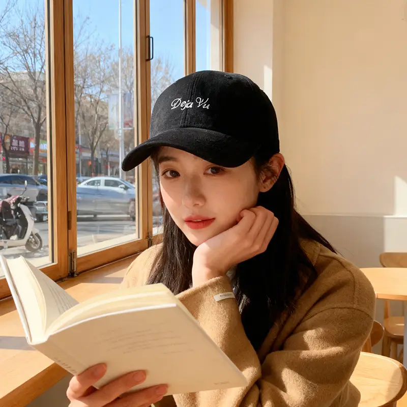 Brown Cotton Baseball Cap with "Dja Vu" Embroidery for Men Women - Image 5
