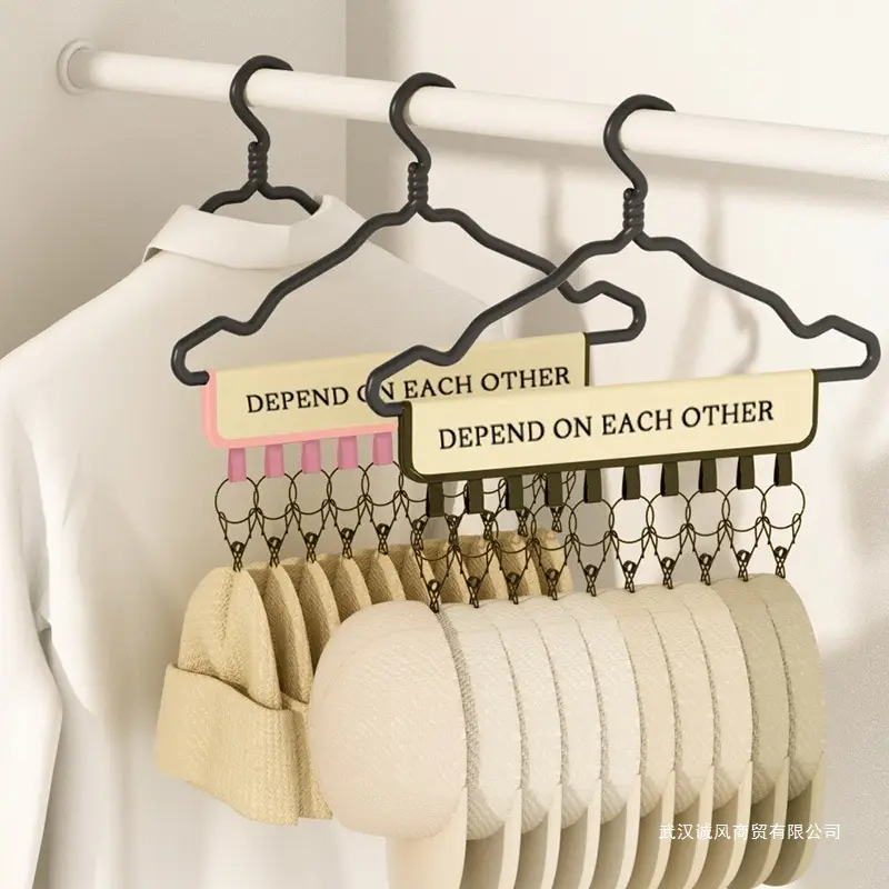 Multi-Clip Hat Rack for Home Office Dormitory Wardrobe