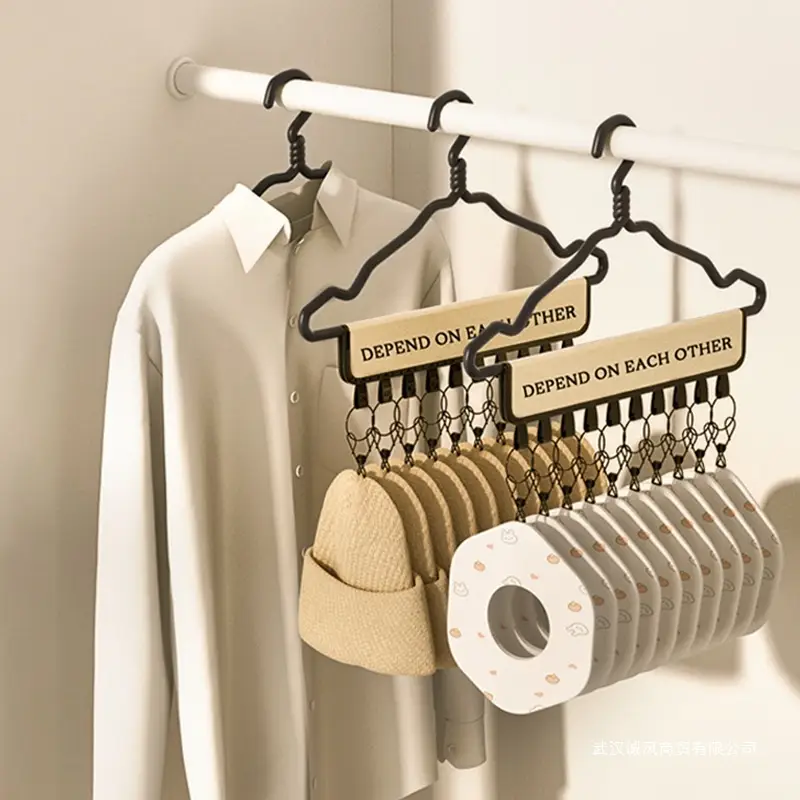 Multi-Clip Hat Rack for Home Office Dormitory Wardrobe