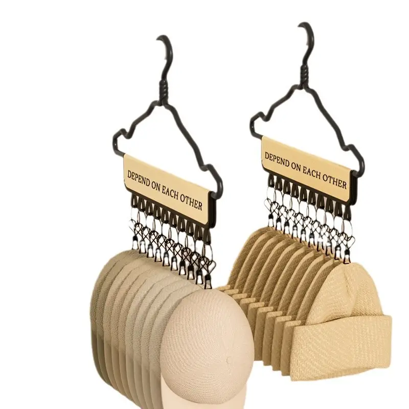 Multi-Clip Hat Rack for Home Office Dormitory Wardrobe
