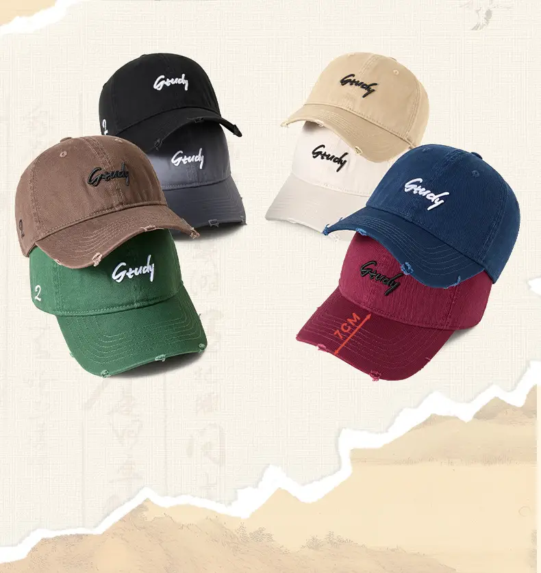 American Retro Baseball Cap for Men Vintage Distressed Duckbill Sun Hat — feature 10