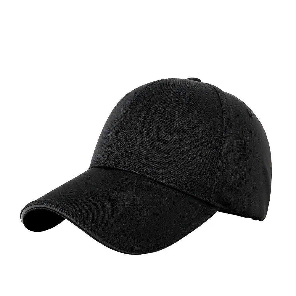 Men Black Baseball Cap with Sandwich Brim - Image 7