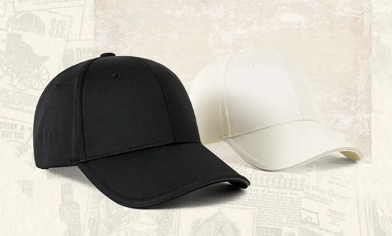 Men Black Baseball Cap with Sandwich Brim — feature 16