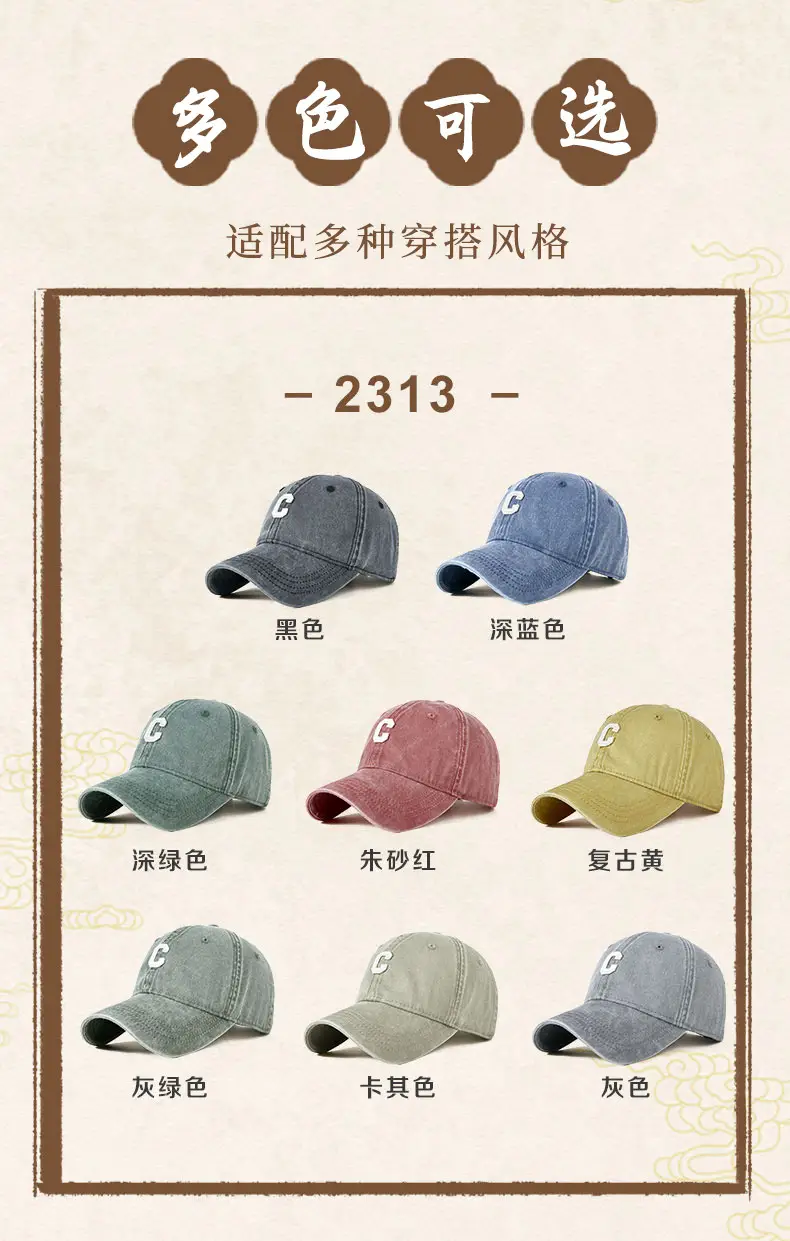 Men Purple C Logo Cap Washed Cotton — feature 11