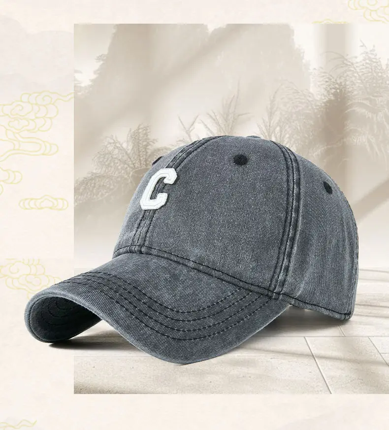 Men Purple C Logo Cap Washed Cotton — feature 4