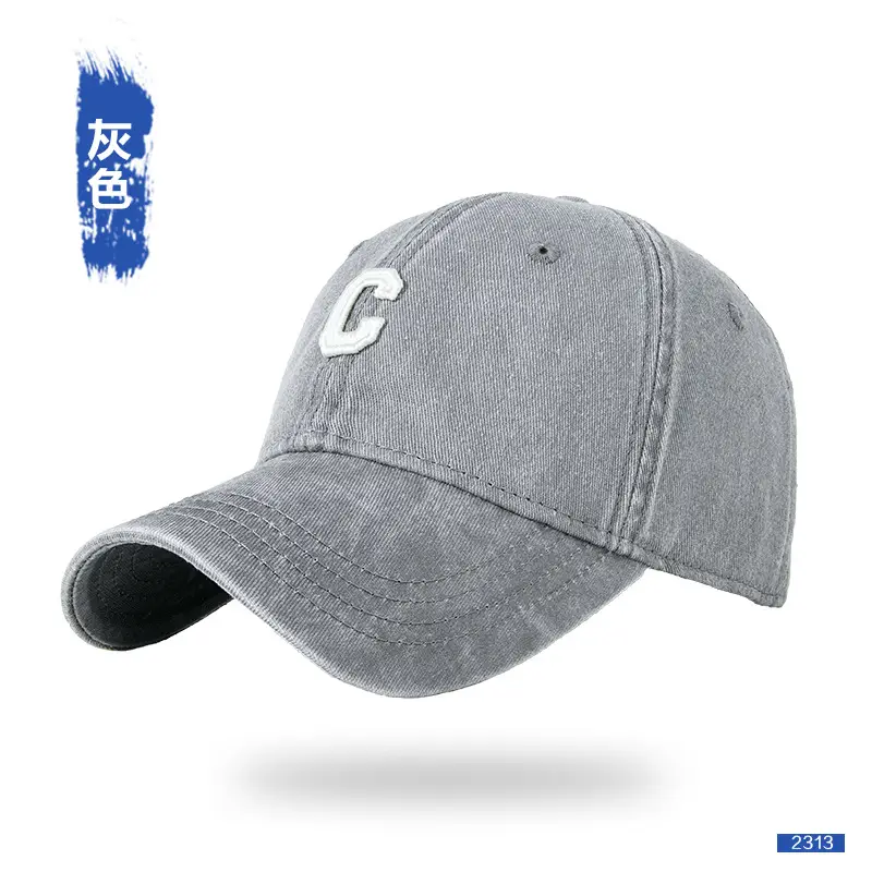 Men Purple C Logo Cap Washed Cotton - Image 6