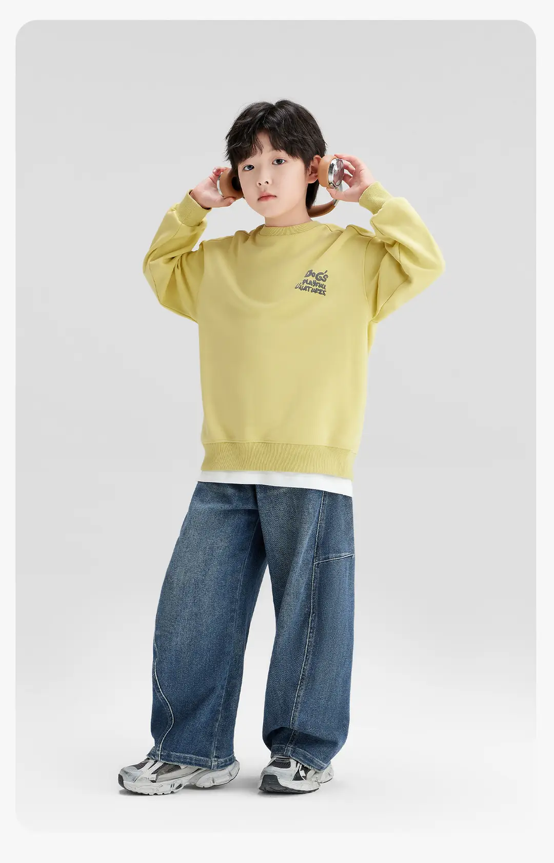 Boys' Spring Pants, Autumn Jeans, Spring and Autumn Straight-Leg Pants, Big Kids' 2026 New Style, Curved Pants, Wide-Leg Pants — feature 5