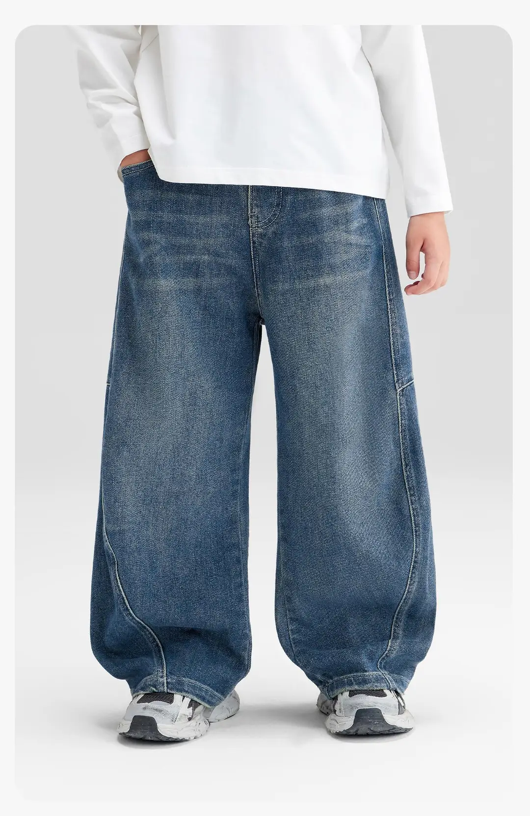 Boys' Spring Pants, Autumn Jeans, Spring and Autumn Straight-Leg Pants, Big Kids' 2026 New Style, Curved Pants, Wide-Leg Pants — feature 6